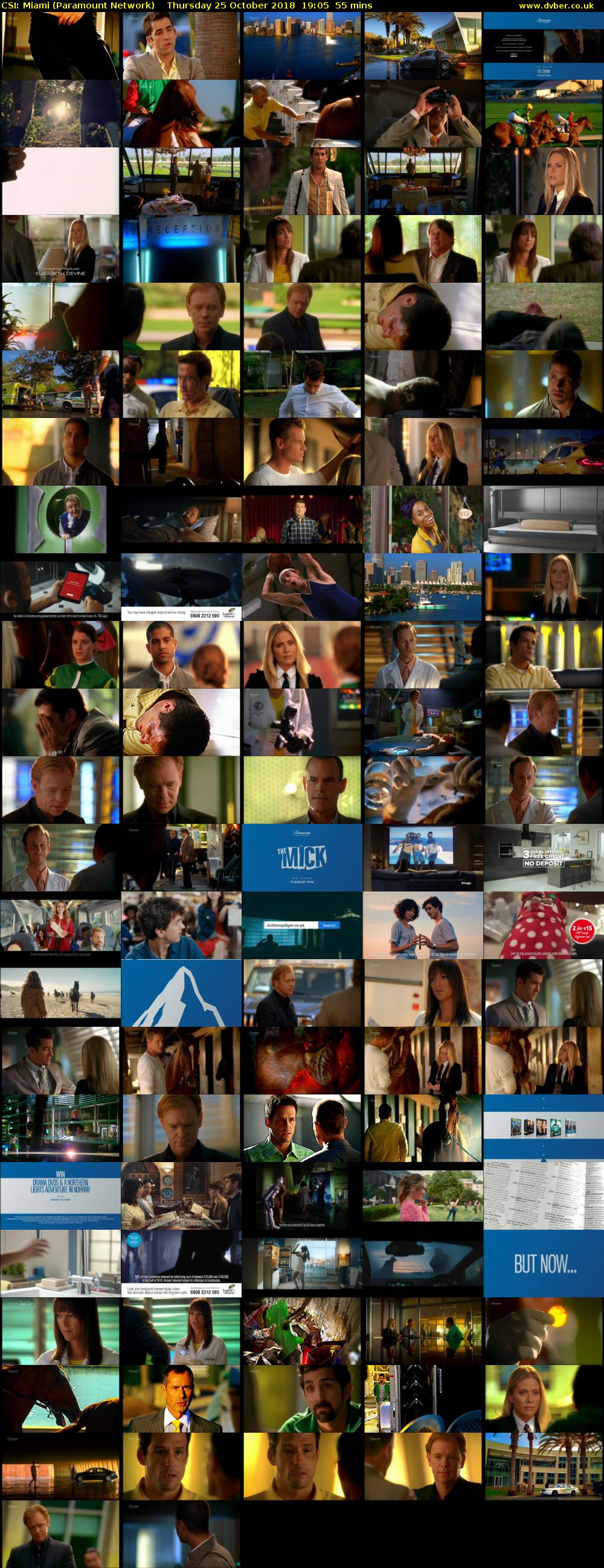 CSI: Miami (Paramount Network) Thursday 25 October 2018 19:05 - 20:00