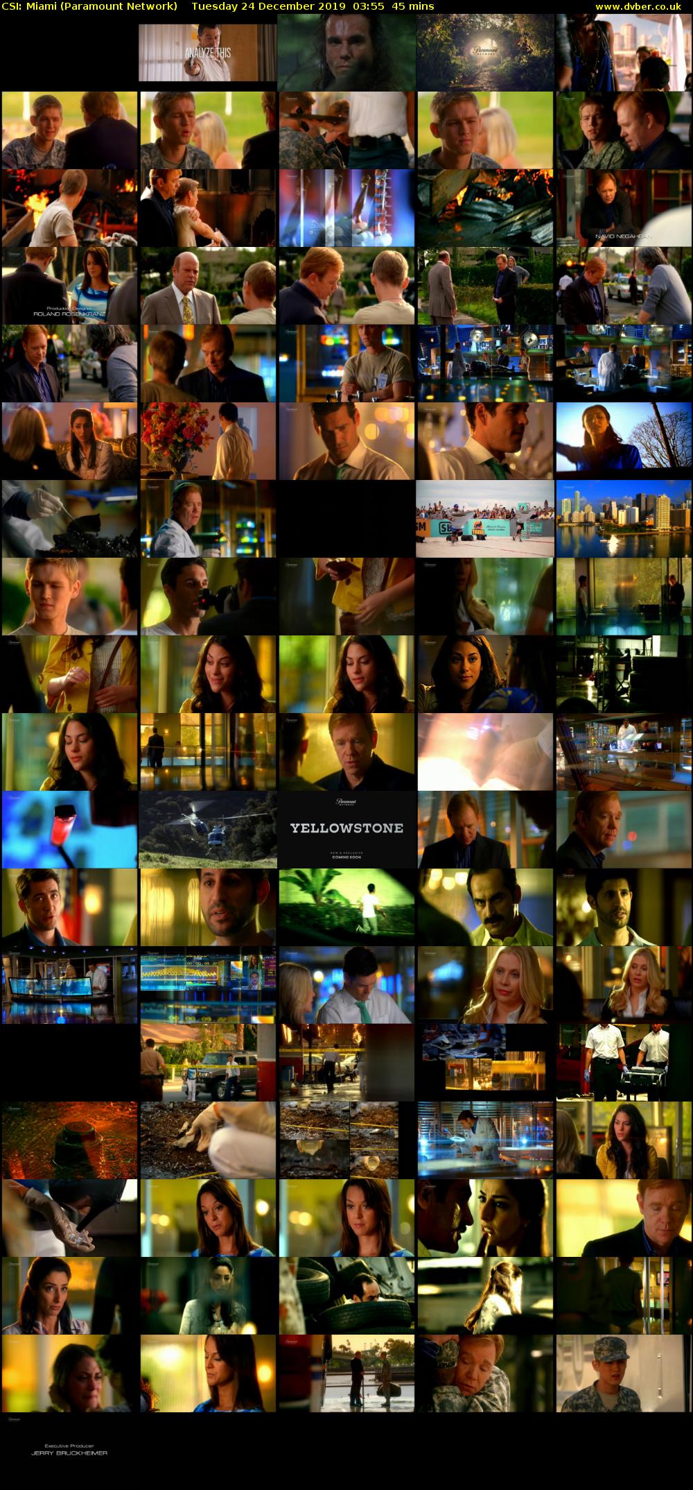 CSI: Miami (Paramount Network) Tuesday 24 December 2019 03:55 - 04:40
