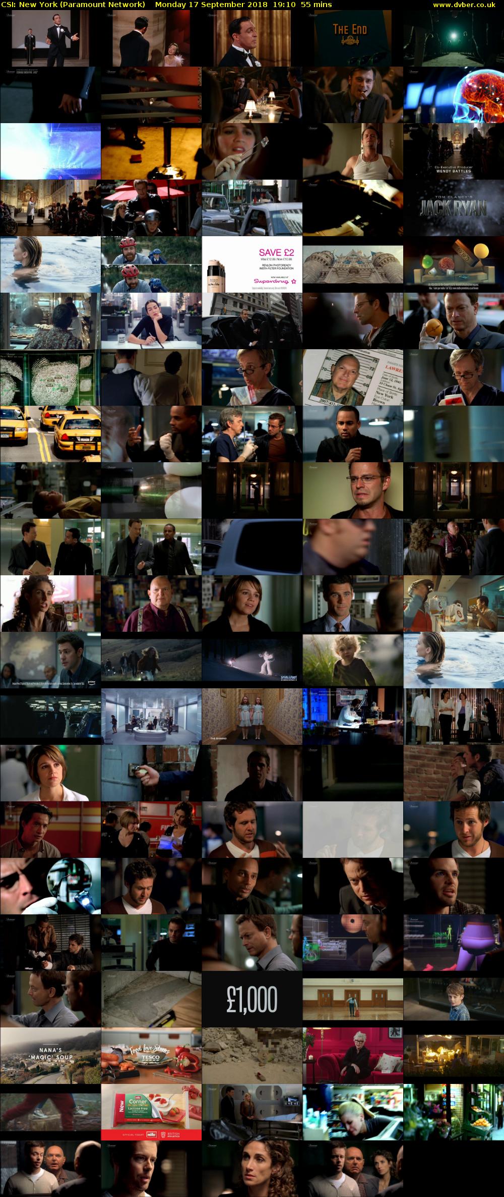 CSI: New York (Paramount Network) Monday 17 September 2018 19:10 - 20:05