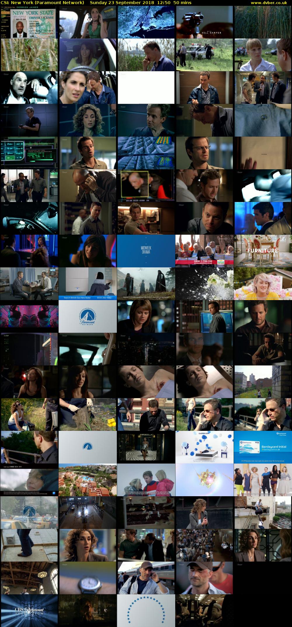 CSI: New York (Paramount Network) Sunday 23 September 2018 12:50 - 13:40