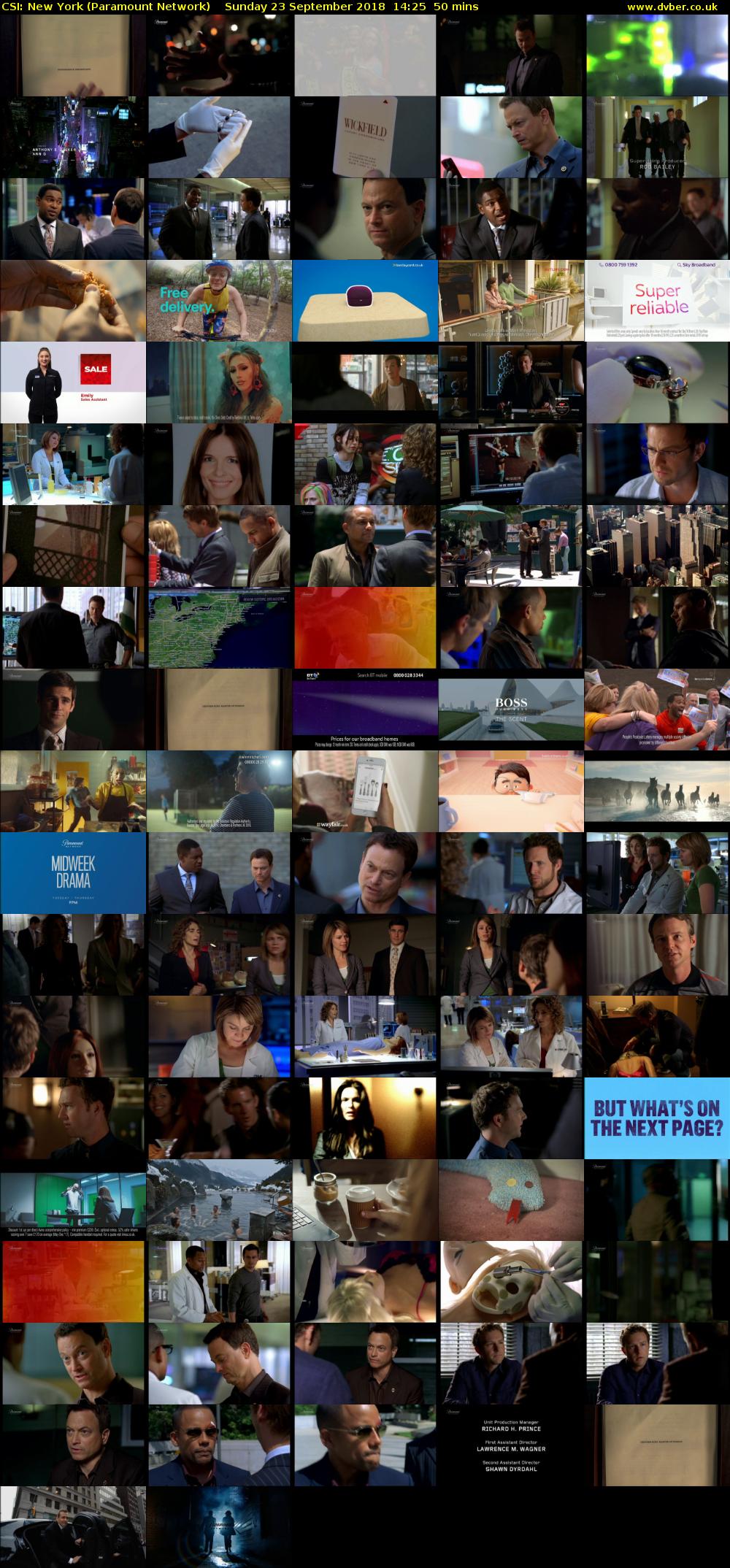 CSI: New York (Paramount Network) Sunday 23 September 2018 14:25 - 15:15