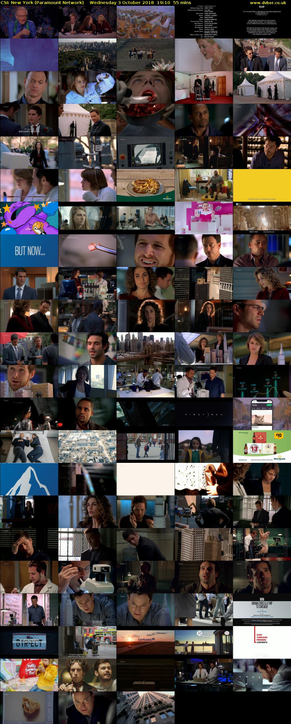 CSI: New York (Paramount Network) Wednesday 3 October 2018 19:10 - 20:05