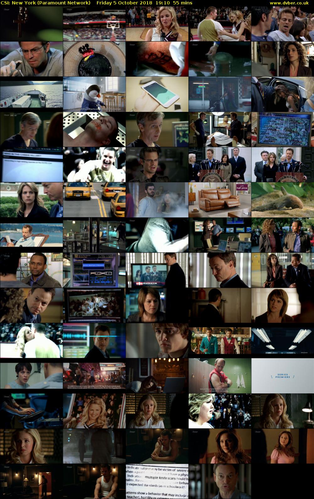 CSI: New York (Paramount Network) Friday 5 October 2018 19:10 - 20:05