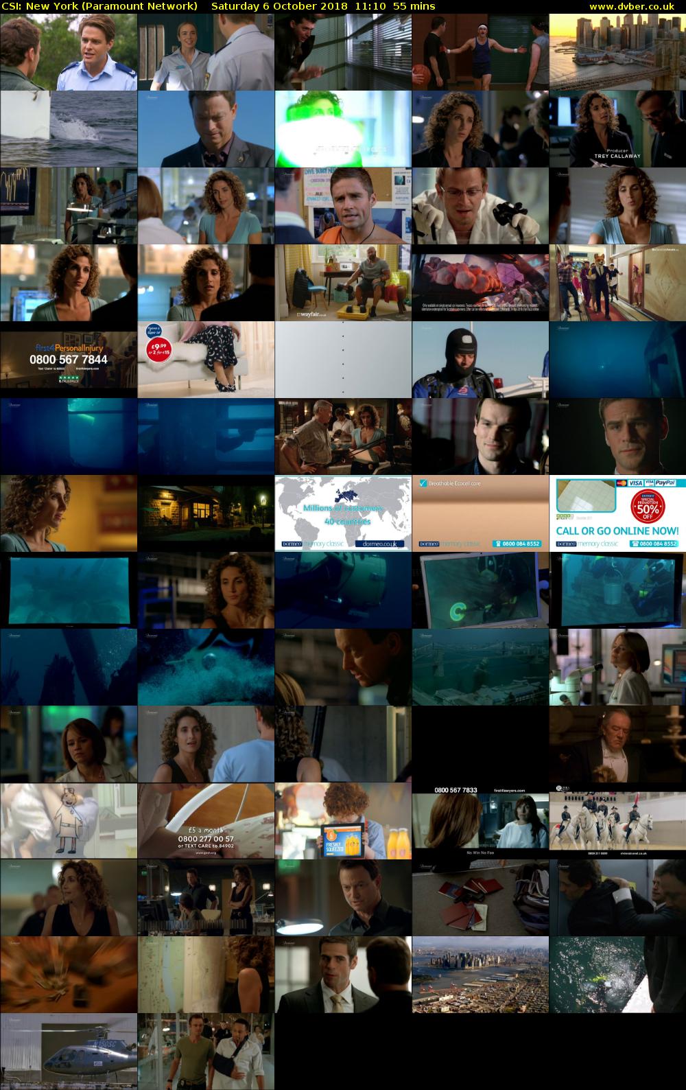 CSI: New York (Paramount Network) Saturday 6 October 2018 11:10 - 12:05
