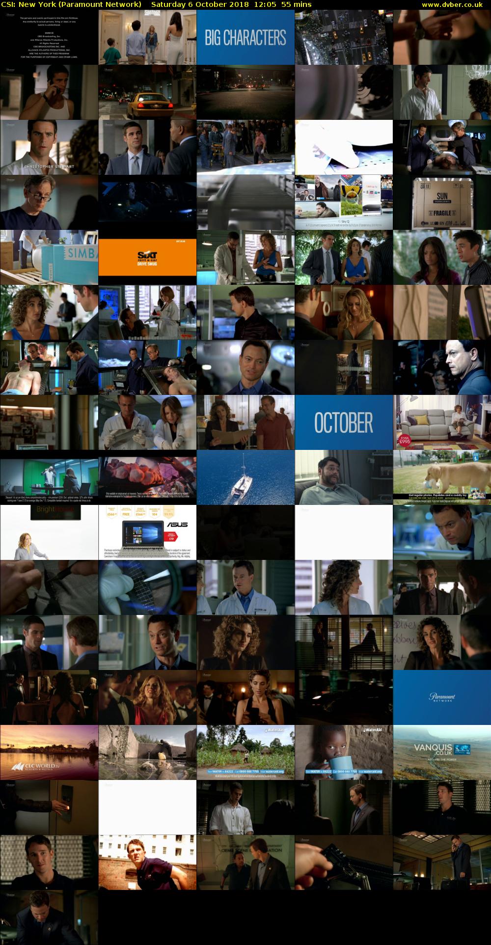 CSI: New York (Paramount Network) Saturday 6 October 2018 12:05 - 13:00