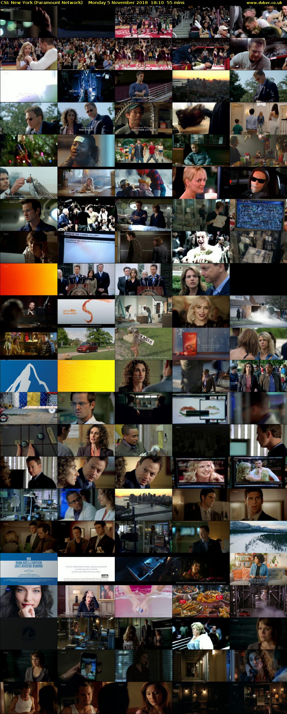 CSI: New York (Paramount Network) Monday 5 November 2018 18:10 - 19:05