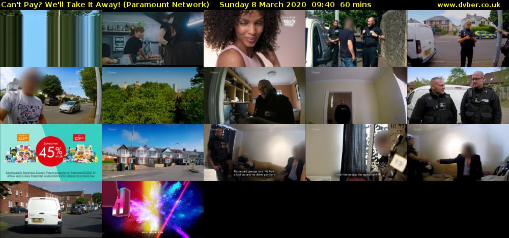 Can't Pay? We'll Take It Away! (Paramount Network) Sunday 8 March 2020 09:40 - 10:40
