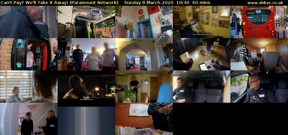 Can't Pay? We'll Take It Away! (Paramount Network) Sunday 8 March 2020 10:40 - 11:40