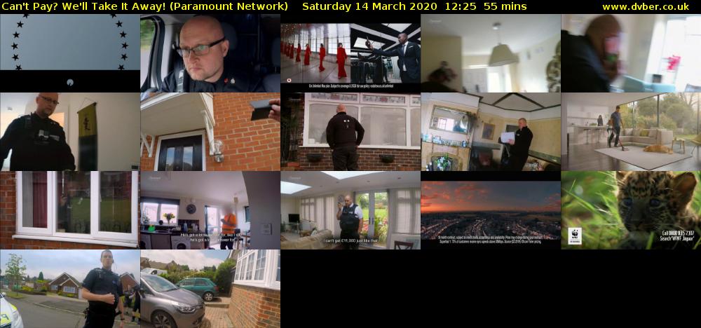 Can't Pay? We'll Take It Away! (Paramount Network) Saturday 14 March 2020 12:25 - 13:20