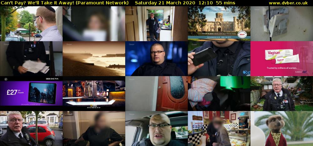 Can't Pay? We'll Take It Away! (Paramount Network) Saturday 21 March 2020 12:10 - 13:05