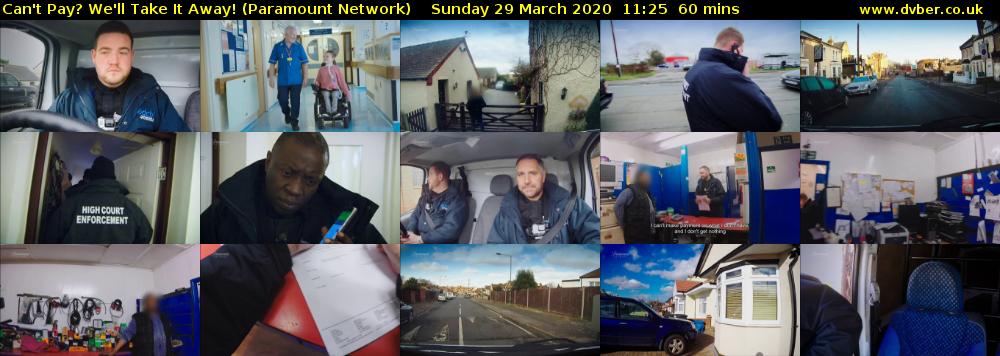Can't Pay? We'll Take It Away! (Paramount Network) Sunday 29 March 2020 11:25 - 12:25