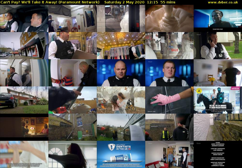Can't Pay? We'll Take It Away! (Paramount Network) Saturday 2 May 2020 12:15 - 13:10