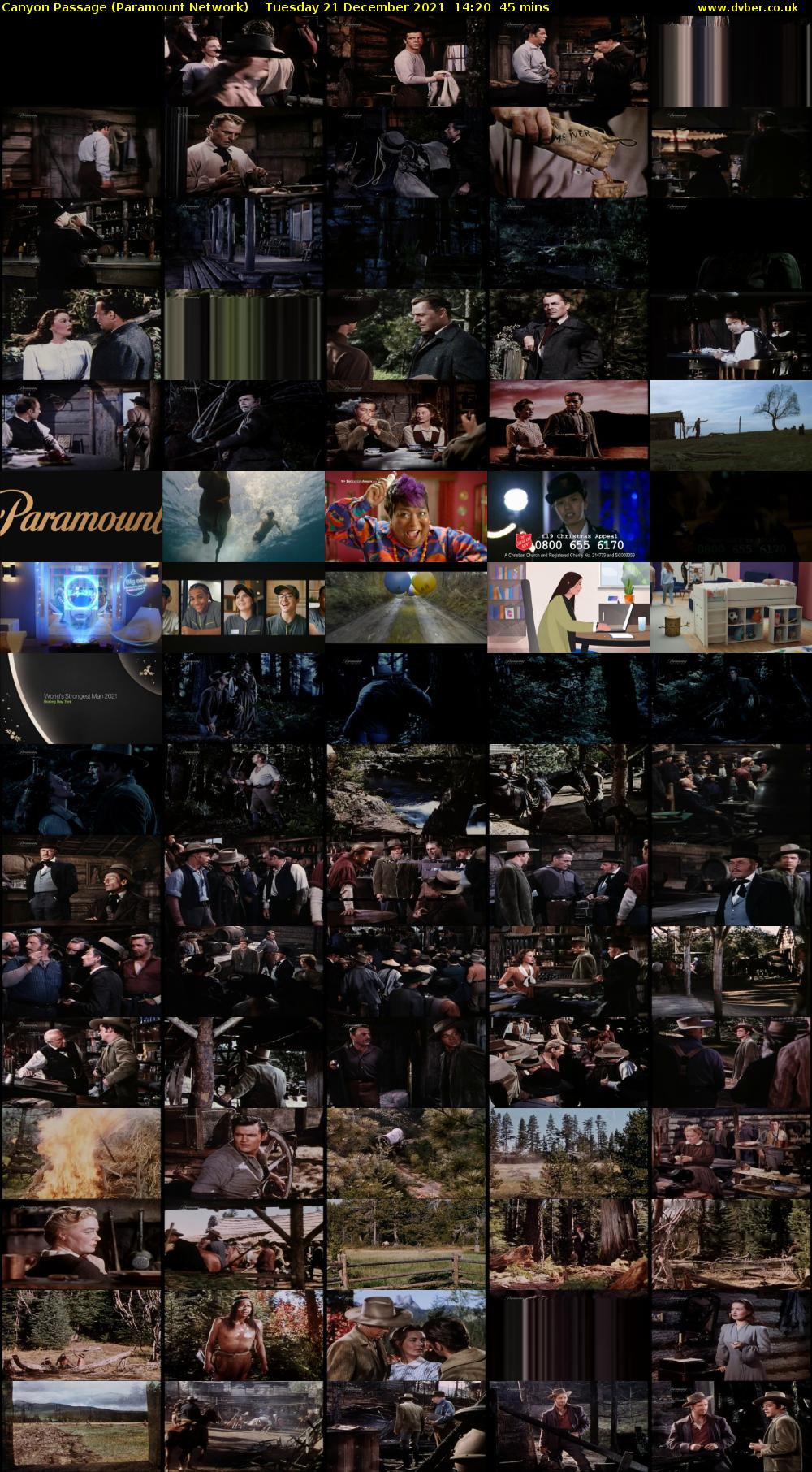 Canyon Passage (Paramount Network) Tuesday 21 December 2021 14:20 - 15:05