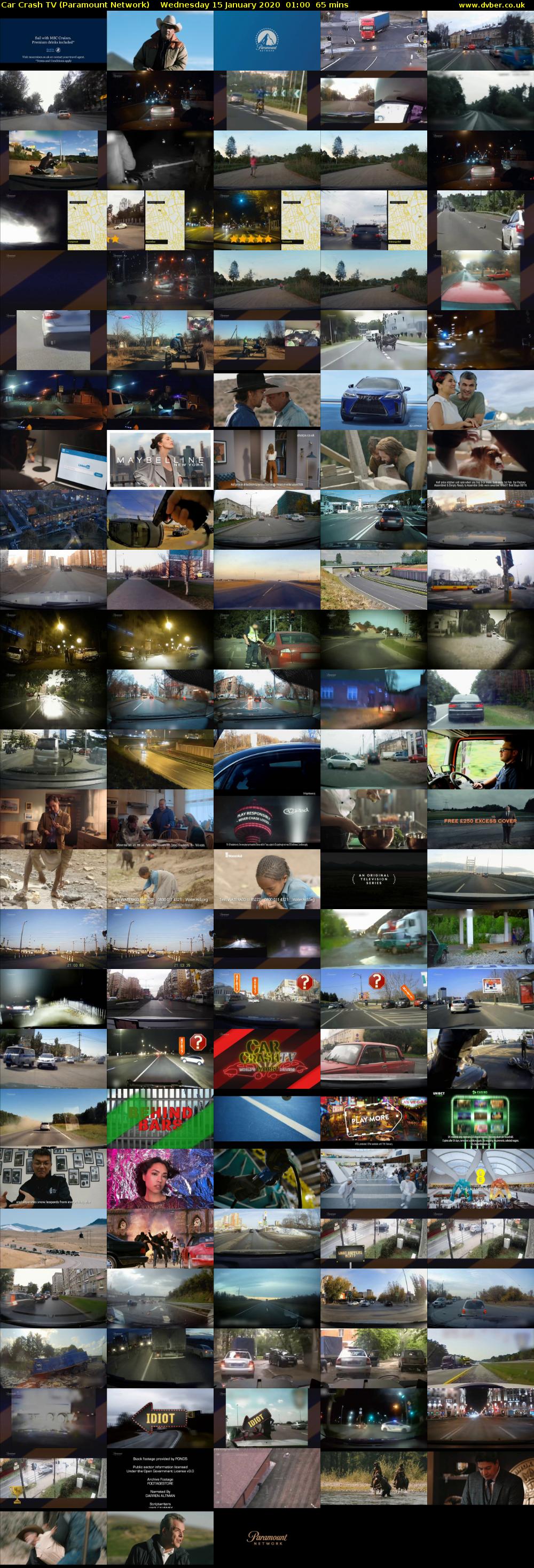 Car Crash TV (Paramount Network) Wednesday 15 January 2020 01:00 - 02:05