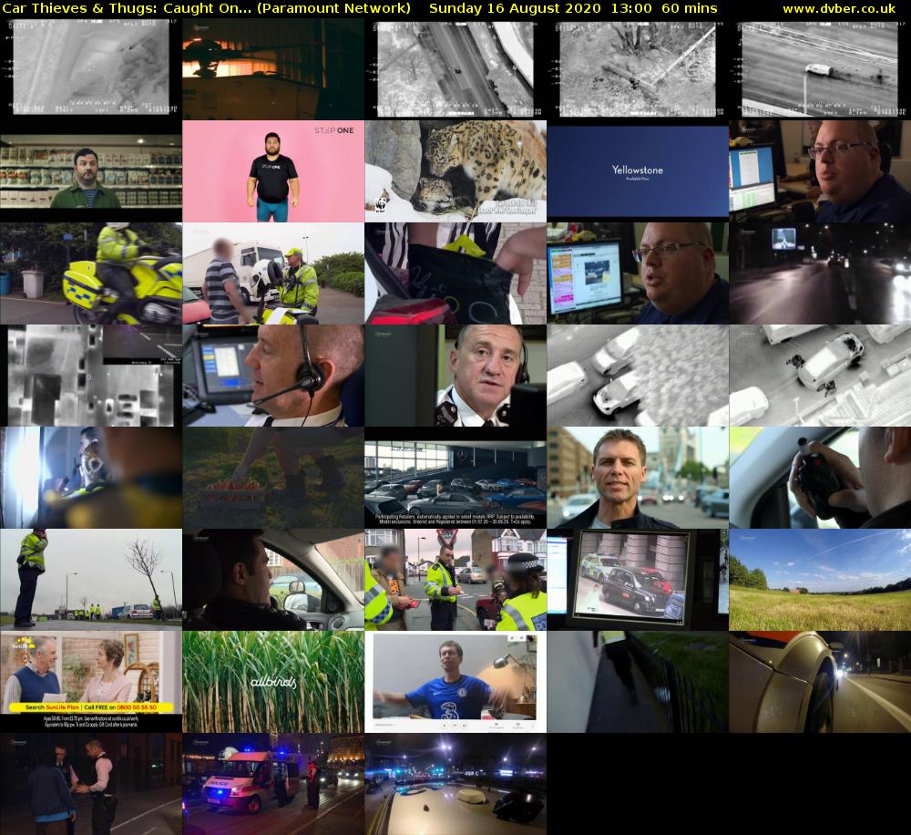 Car Thieves & Thugs: Caught On... (Paramount Network) Sunday 16 August 2020 13:00 - 14:00
