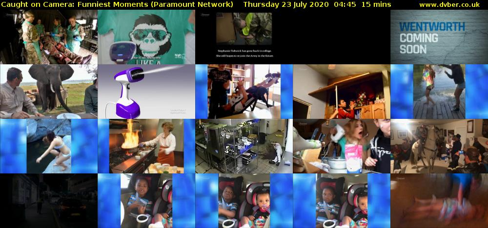 Caught on Camera: Funniest Moments (Paramount Network) Thursday 23 July 2020 04:45 - 05:00