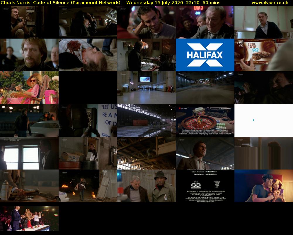 Chuck Norris' Code of Silence (Paramount Network) Wednesday 15 July 2020 22:10 - 23:10