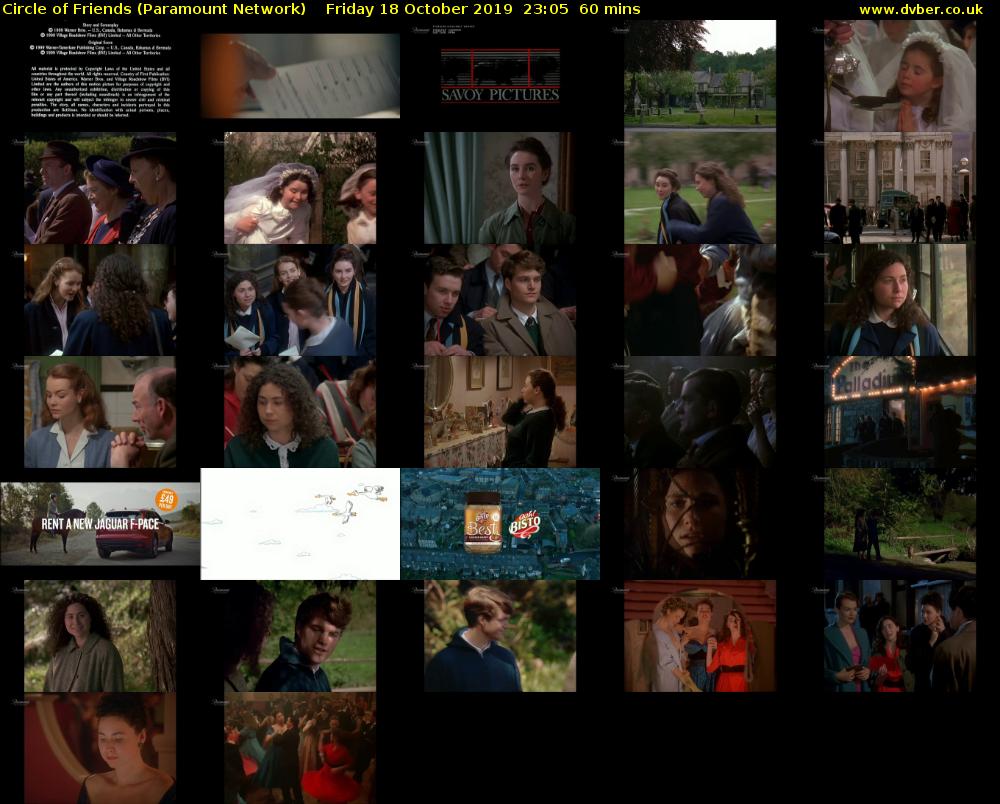 Circle of Friends (Paramount Network) Friday 18 October 2019 23:05 - 00:05