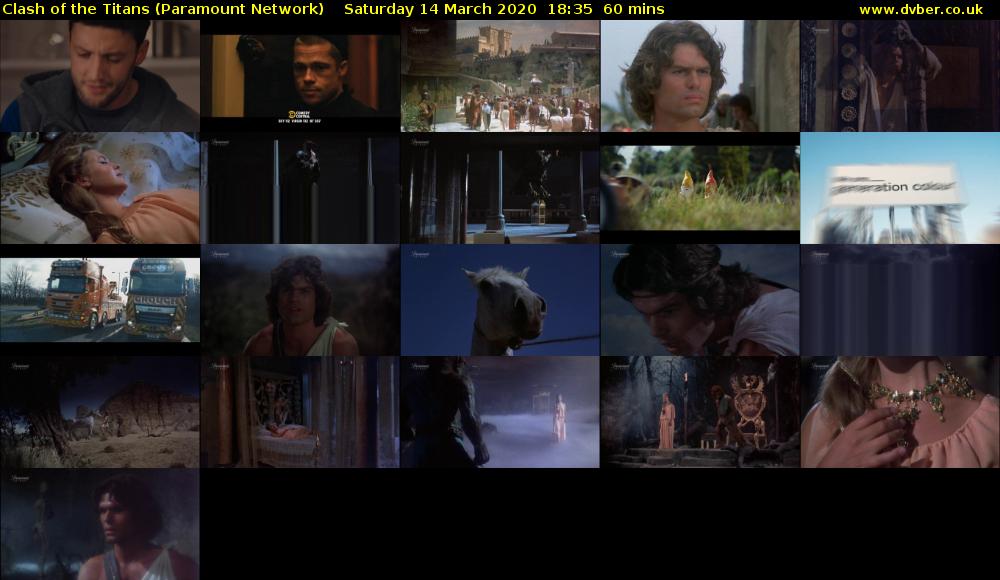Clash of the Titans (Paramount Network) Saturday 14 March 2020 18:35 - 19:35