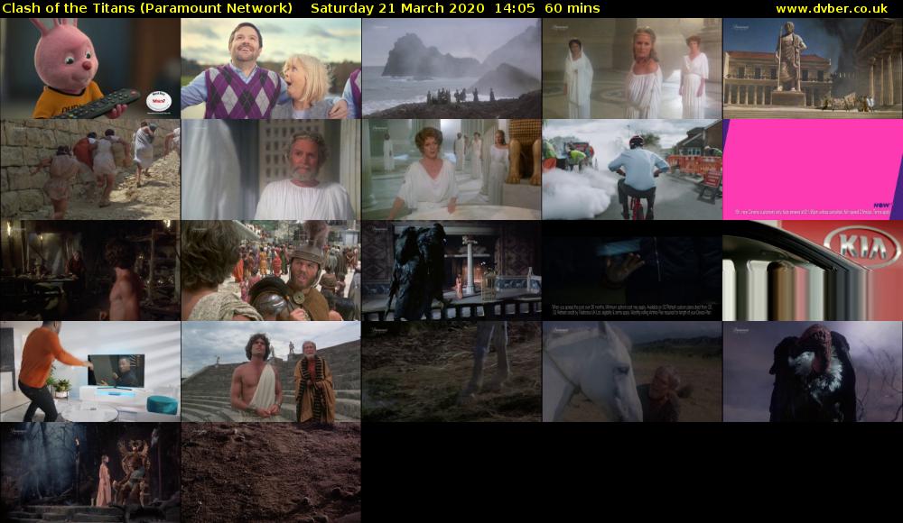 Clash of the Titans (Paramount Network) Saturday 21 March 2020 14:05 - 15:05