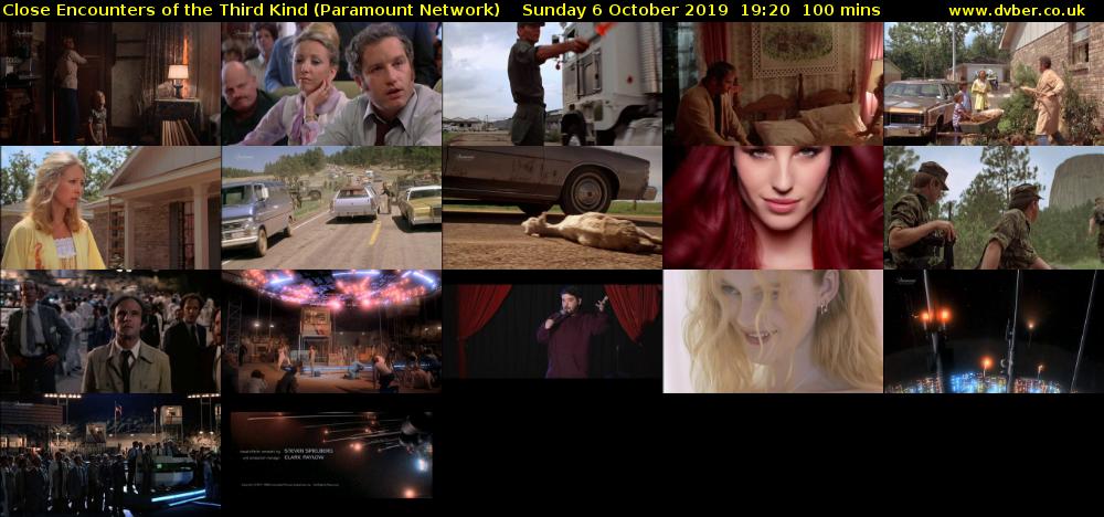 Close Encounters of the Third Kind (Paramount Network) Sunday 6 October 2019 19:20 - 21:00