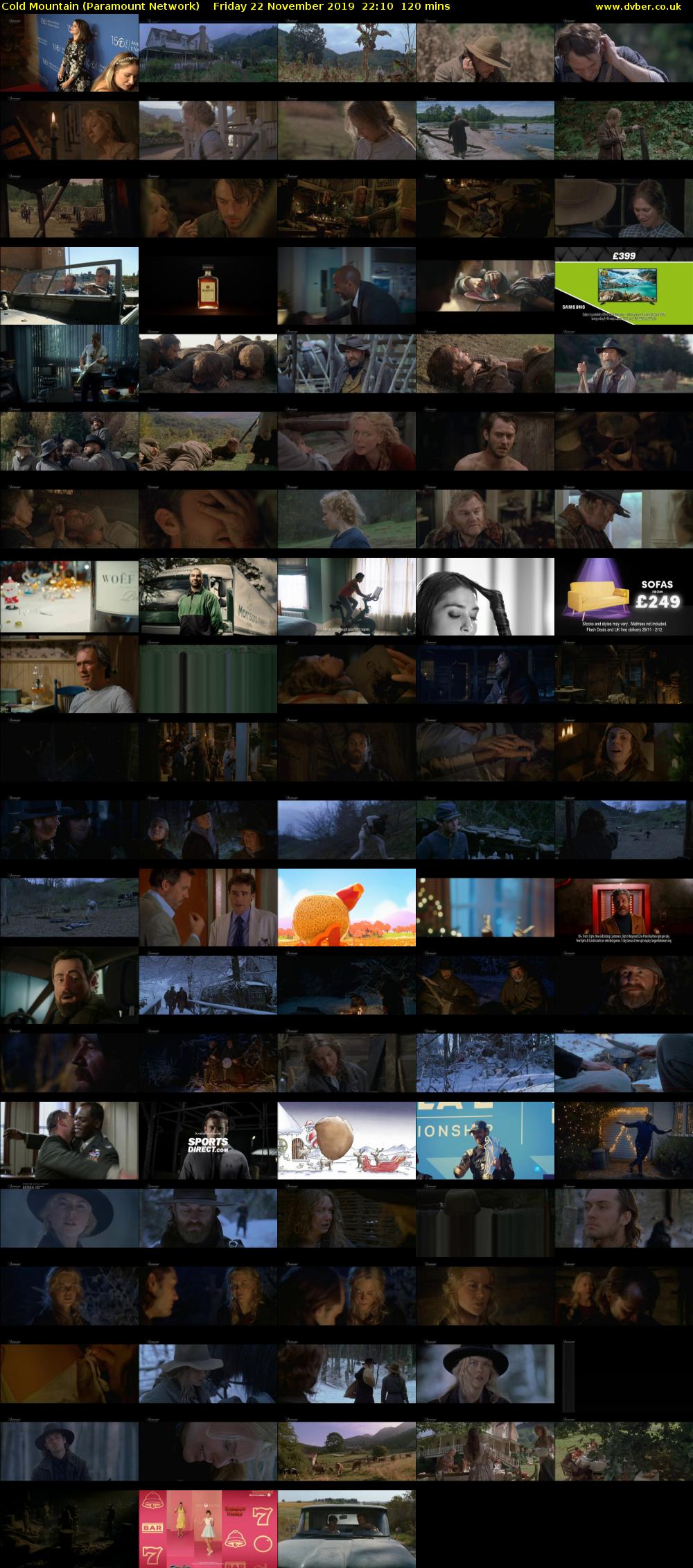 Cold Mountain (Paramount Network) Friday 22 November 2019 22:10 - 00:10