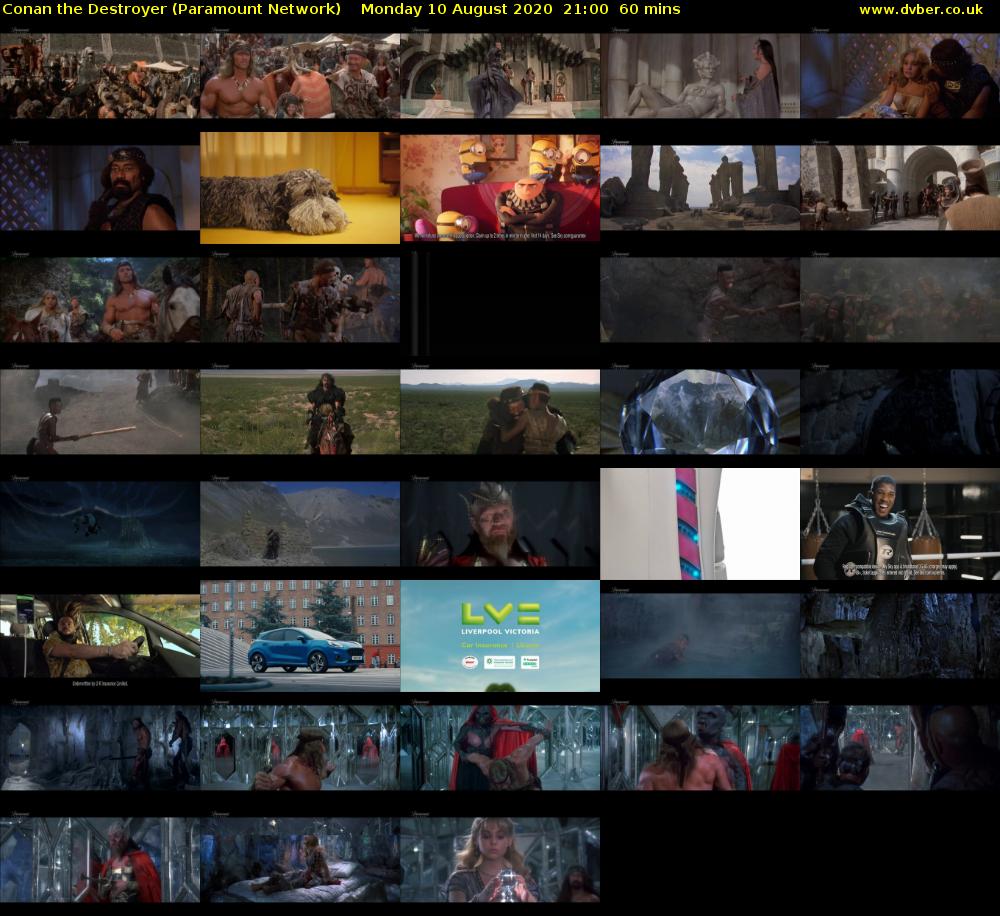 Conan the Destroyer (Paramount Network) Monday 10 August 2020 21:00 - 22:00