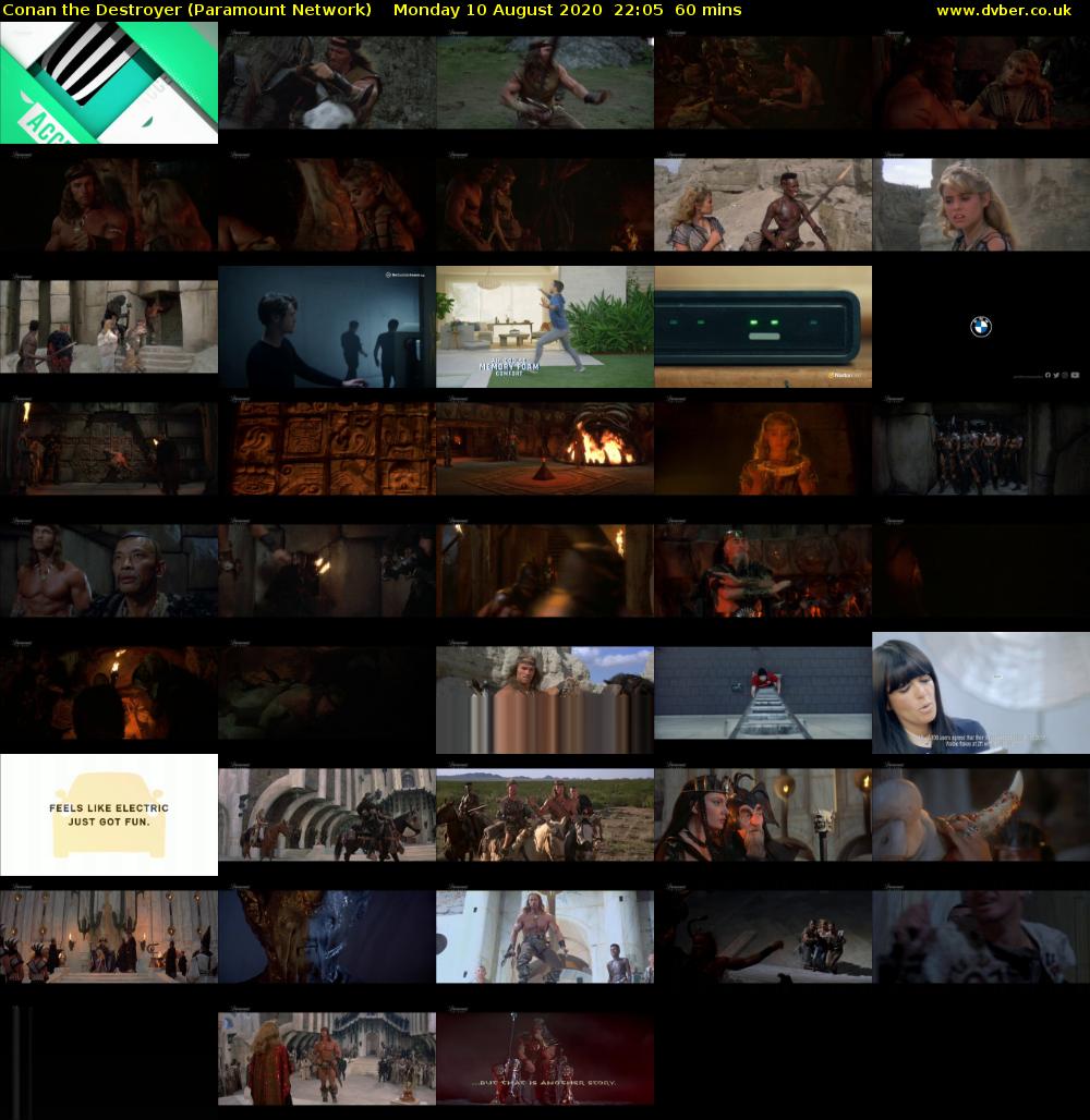 Conan the Destroyer (Paramount Network) Monday 10 August 2020 22:05 - 23:05