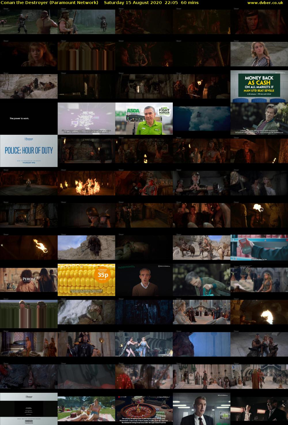 Conan the Destroyer (Paramount Network) Saturday 15 August 2020 22:05 - 23:05