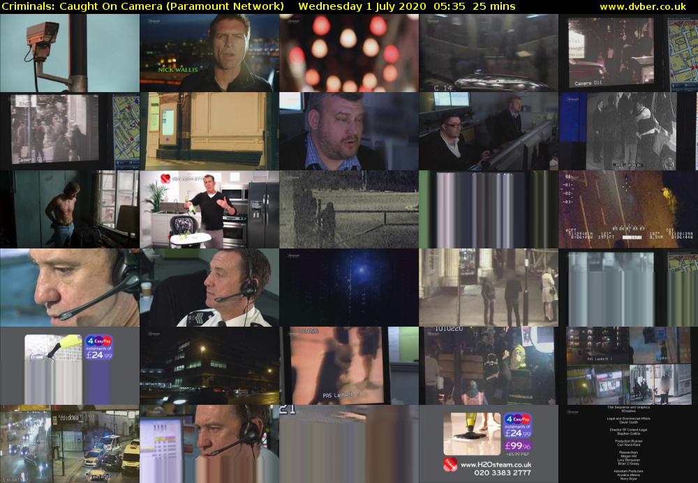 Criminals: Caught On Camera (Paramount Network) Wednesday 1 July 2020 05:35 - 06:00