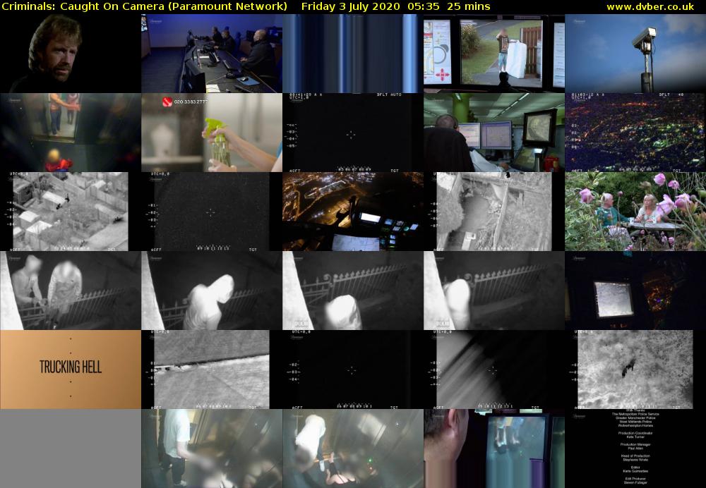 Criminals: Caught On Camera (Paramount Network) Friday 3 July 2020 05:35 - 06:00