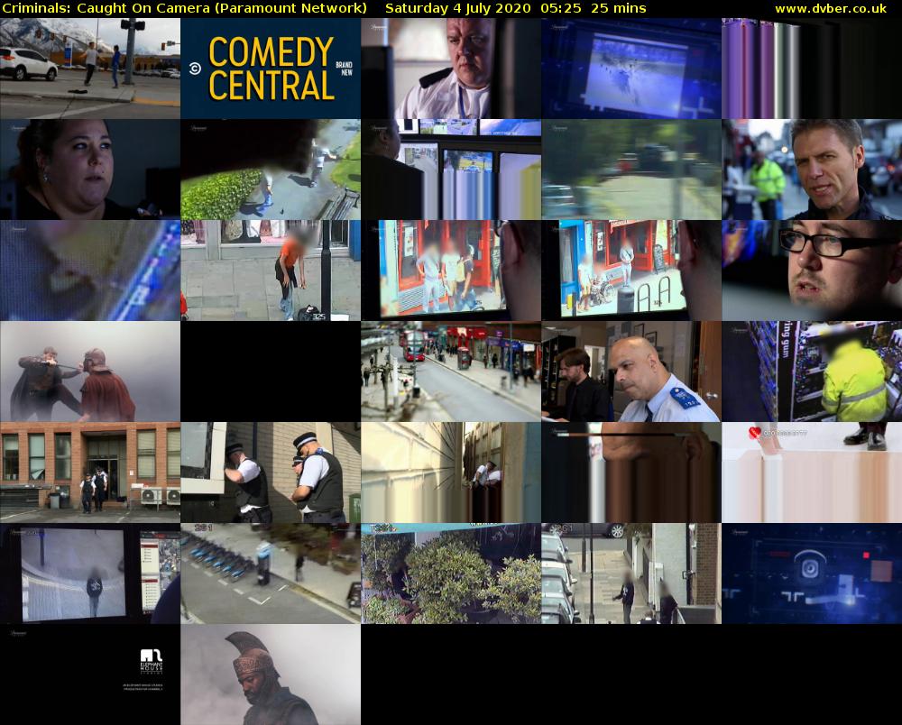 Criminals: Caught On Camera (Paramount Network) Saturday 4 July 2020 05:25 - 05:50