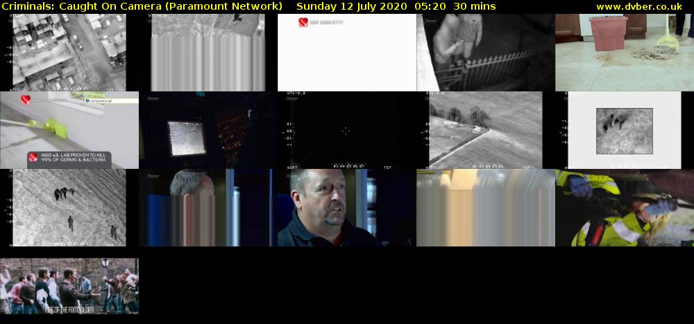 Criminals: Caught On Camera (Paramount Network) Sunday 12 July 2020 05:20 - 05:50