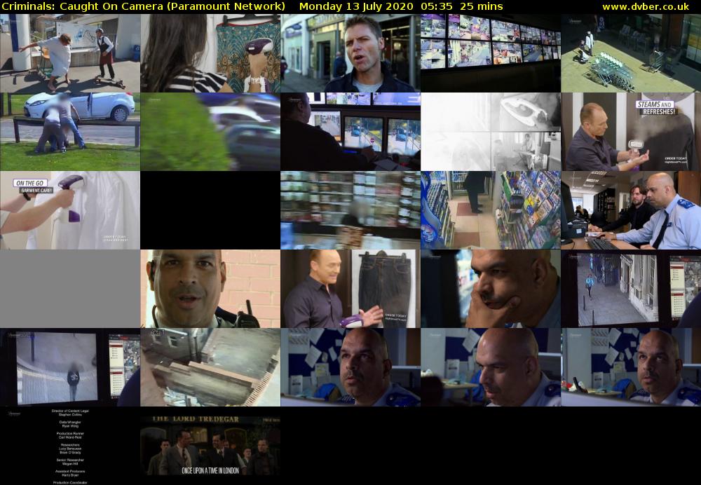 Criminals: Caught On Camera (Paramount Network) Monday 13 July 2020 05:35 - 06:00