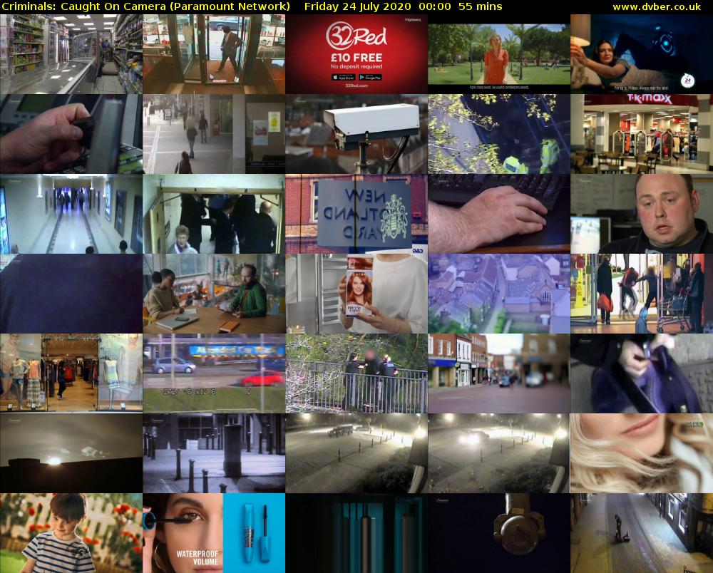 Criminals: Caught On Camera (Paramount Network) Friday 24 July 2020 00:00 - 00:55