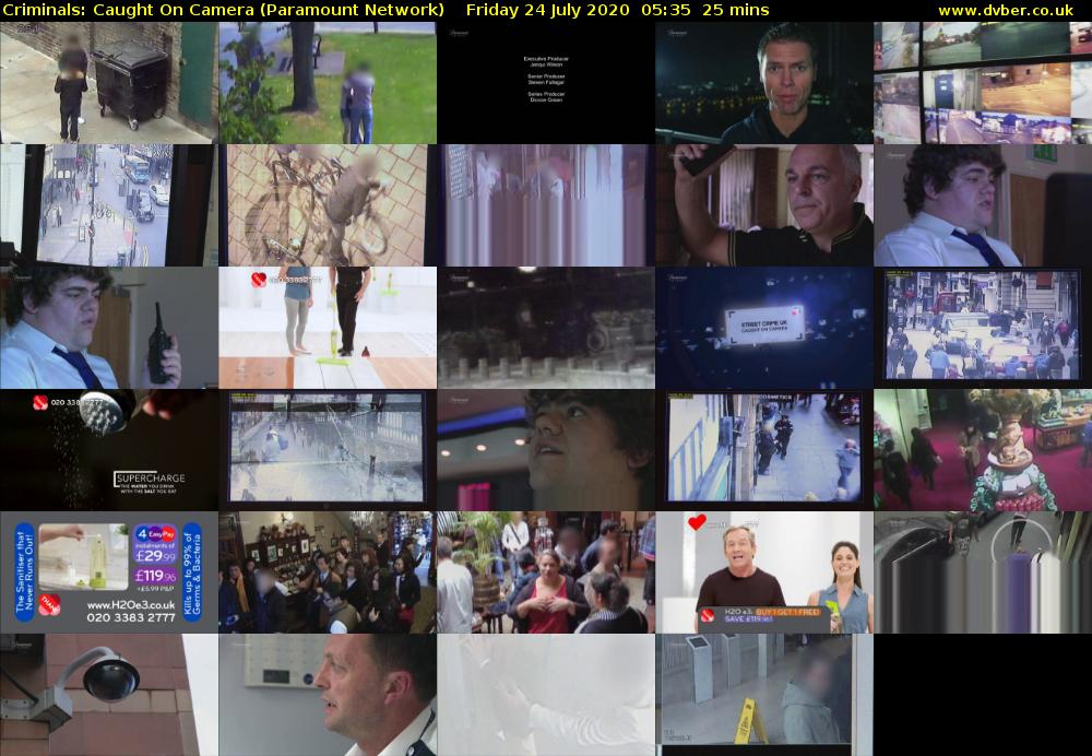 Criminals: Caught On Camera (Paramount Network) Friday 24 July 2020 05:35 - 06:00