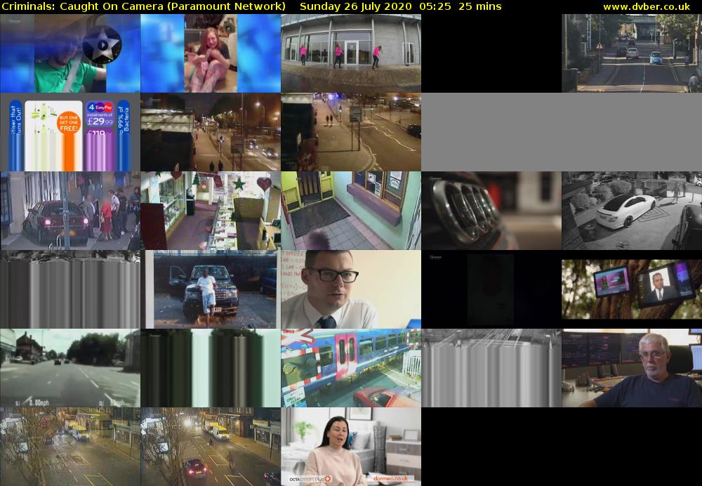 Criminals: Caught On Camera (Paramount Network) Sunday 26 July 2020 05:25 - 05:50