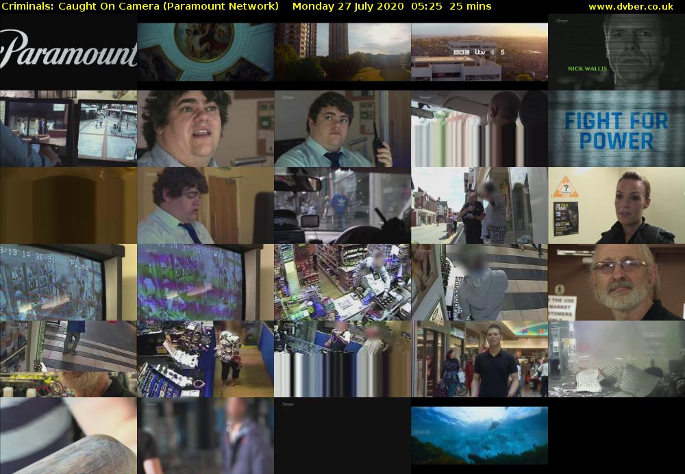 Criminals: Caught On Camera (Paramount Network) Monday 27 July 2020 05:25 - 05:50