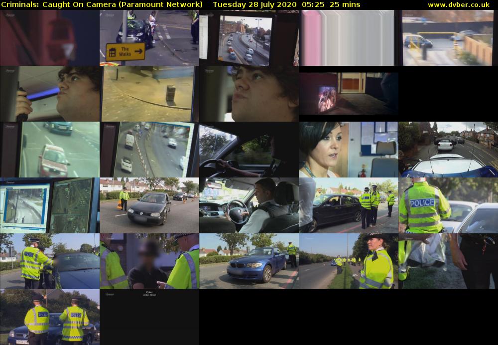 Criminals: Caught On Camera (Paramount Network) Tuesday 28 July 2020 05:25 - 05:50