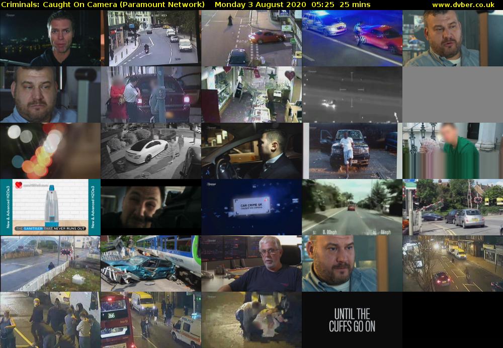 Criminals: Caught On Camera (Paramount Network) Monday 3 August 2020 05:25 - 05:50