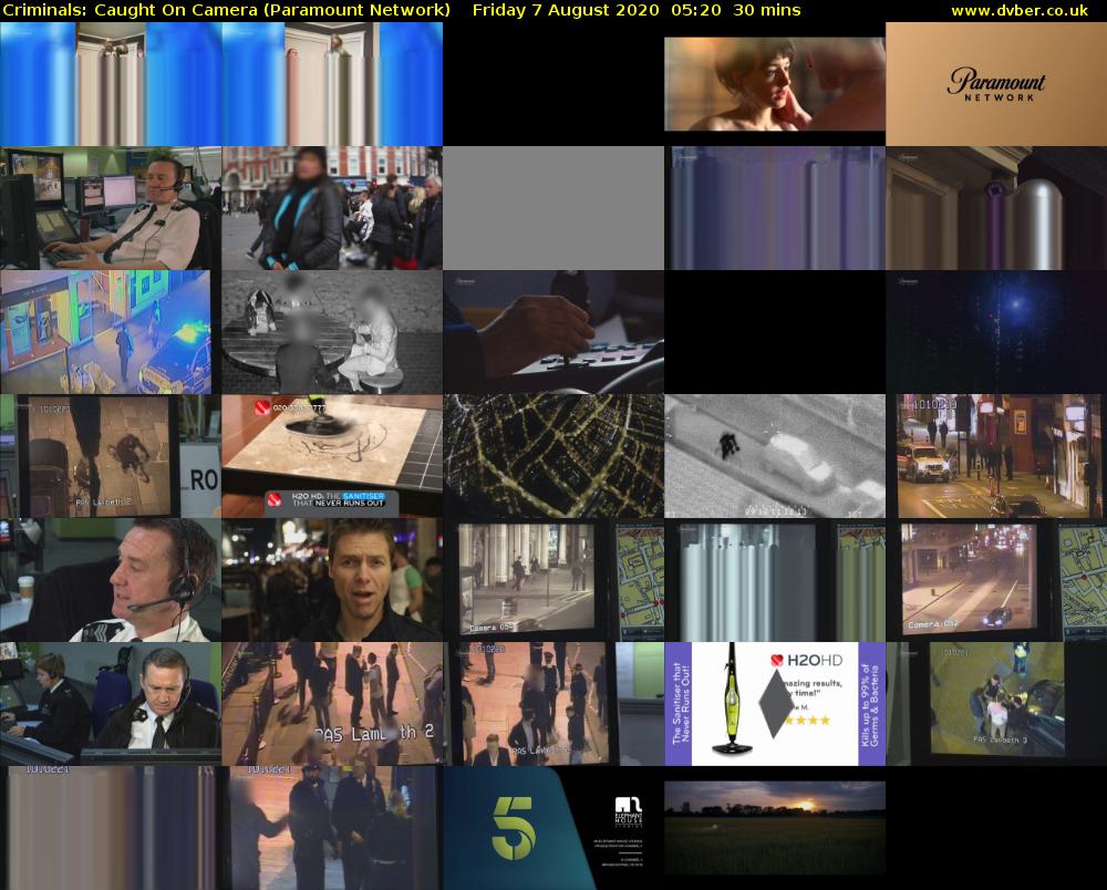 Criminals: Caught On Camera (Paramount Network) Friday 7 August 2020 05:20 - 05:50