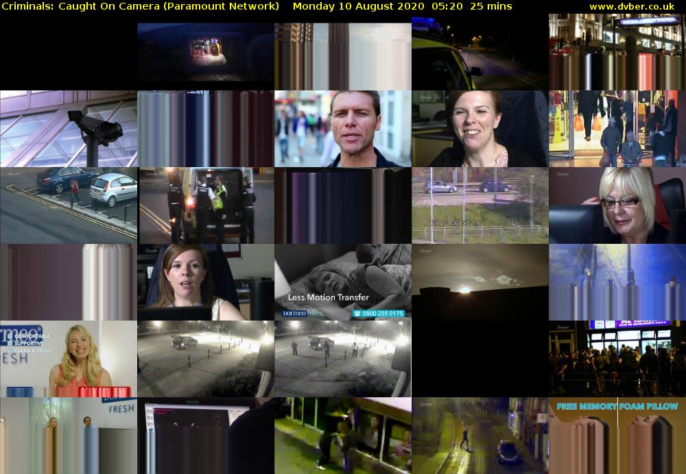 Criminals: Caught On Camera (Paramount Network) Monday 10 August 2020 05:20 - 05:45