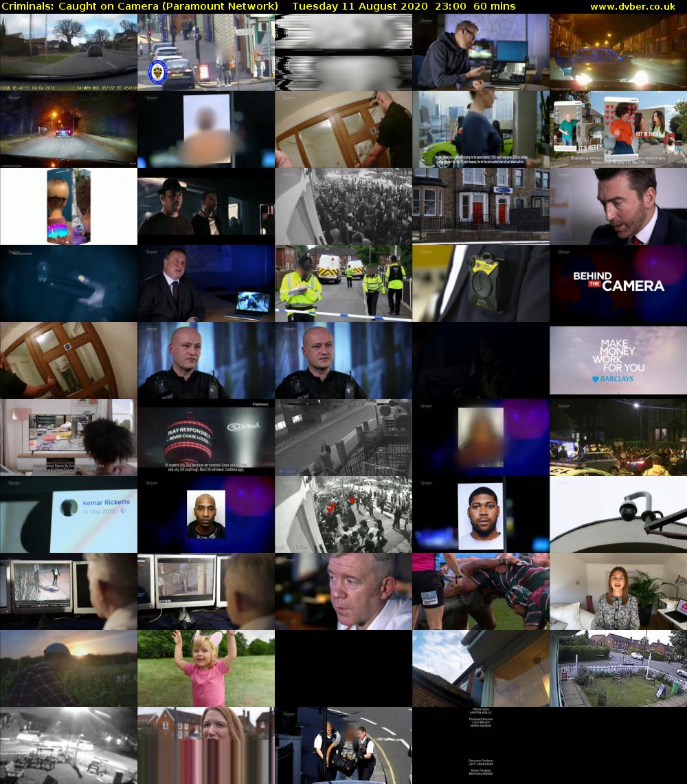 Criminals: Caught On Camera (Paramount Network) Tuesday 11 August 2020 23:00 - 00:00