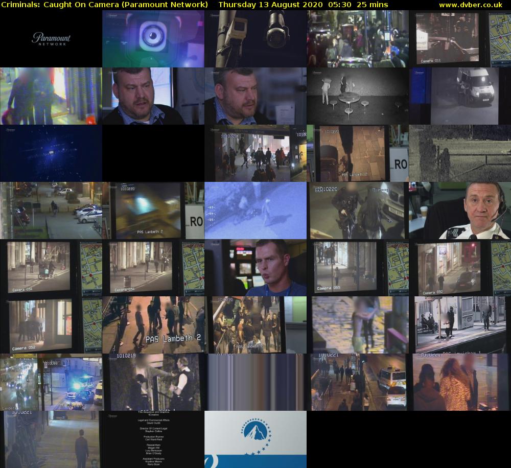 Criminals: Caught On Camera (Paramount Network) Thursday 13 August 2020 05:30 - 05:55