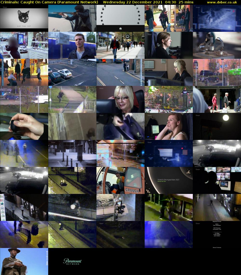 Criminals: Caught On Camera (Paramount Network) Wednesday 22 December 2021 04:30 - 04:55