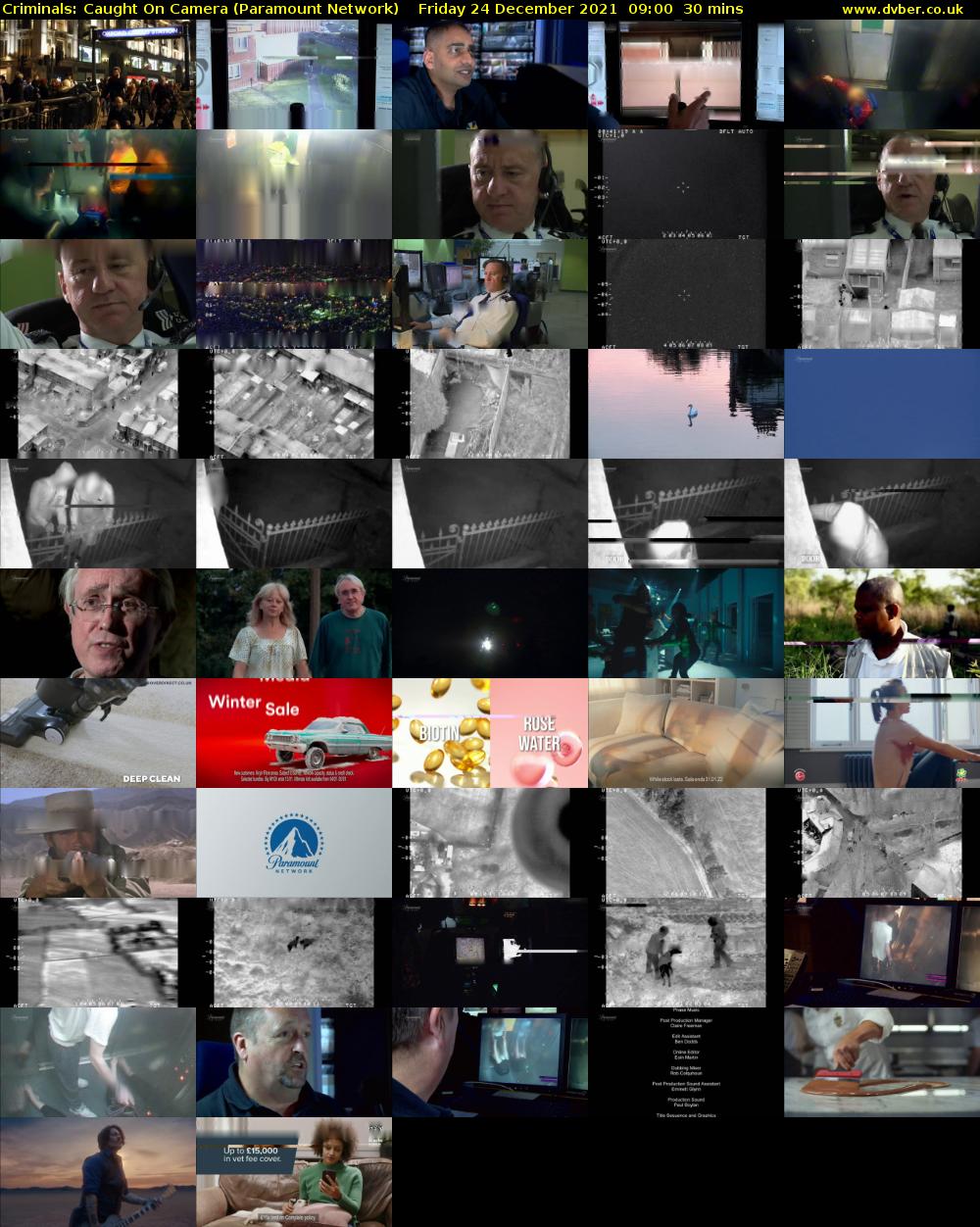 Criminals: Caught On Camera (Paramount Network) Friday 24 December 2021 09:00 - 09:30