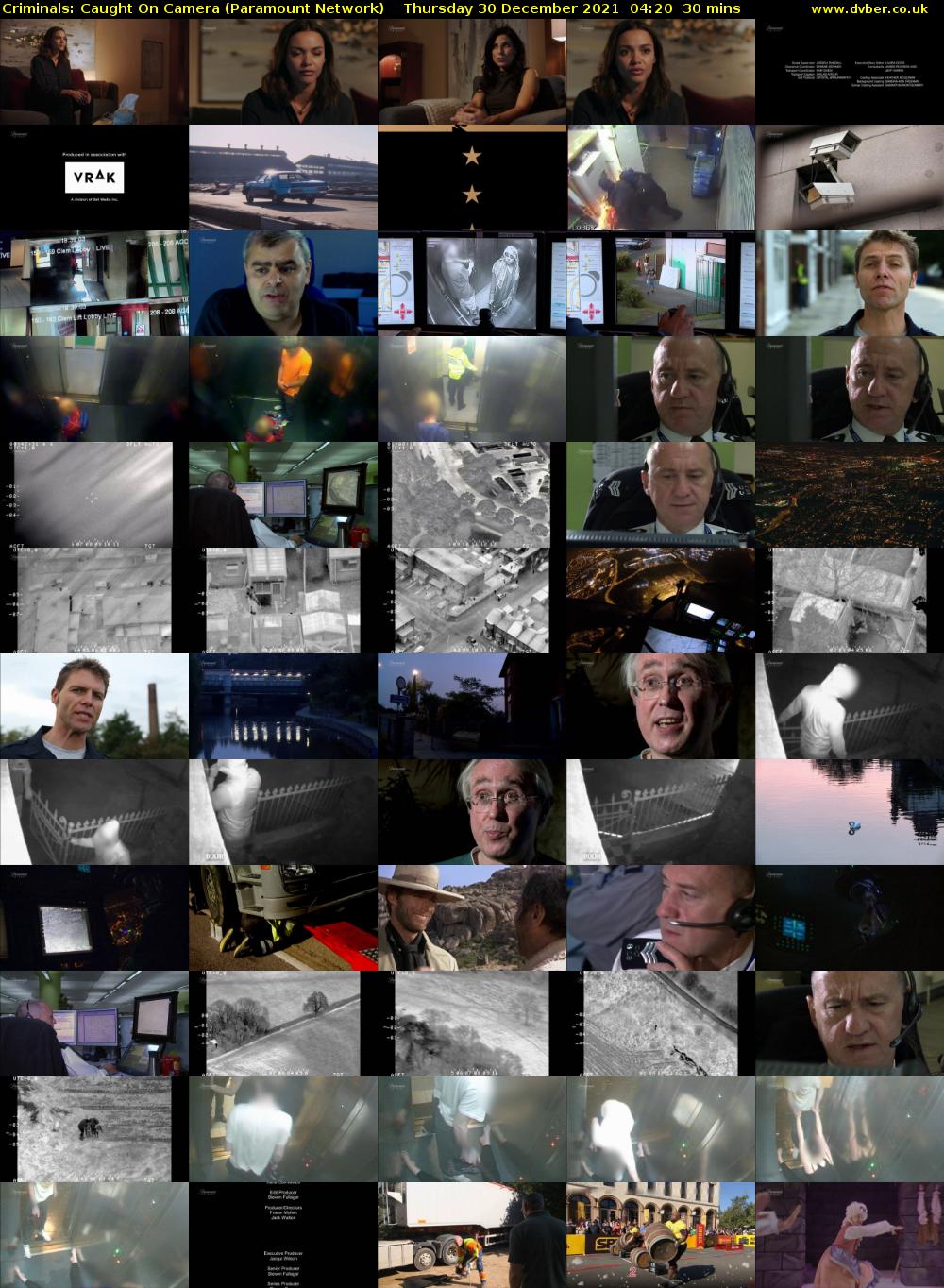 Criminals: Caught On Camera (Paramount Network) Thursday 30 December 2021 04:20 - 04:50