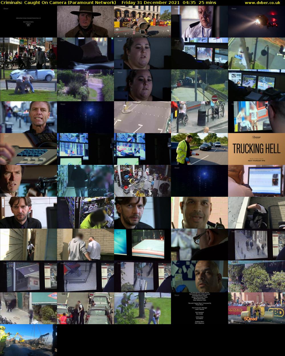 Criminals: Caught On Camera (Paramount Network) Friday 31 December 2021 04:35 - 05:00