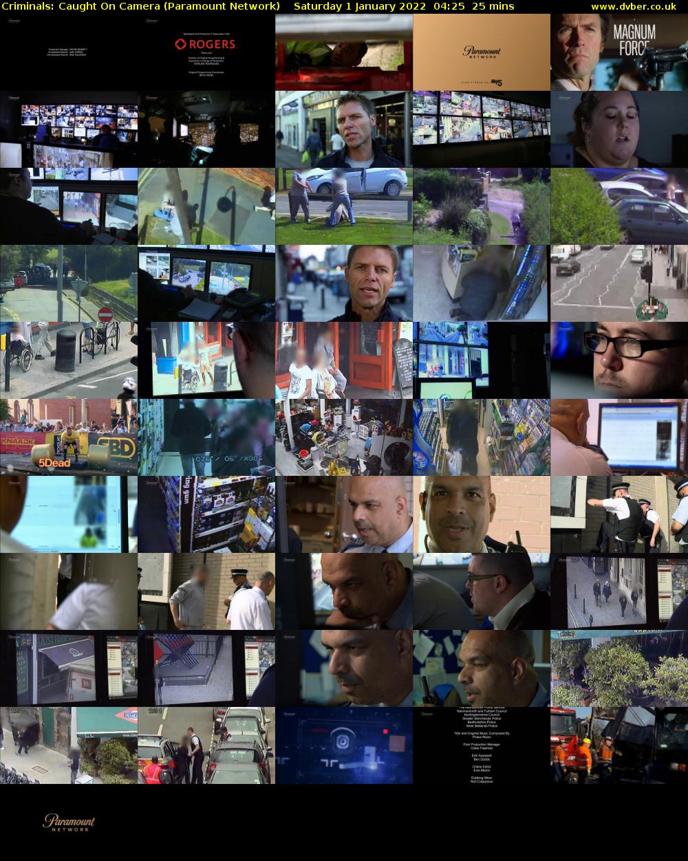 Criminals: Caught On Camera (Paramount Network) Saturday 1 January 2022 04:25 - 04:50
