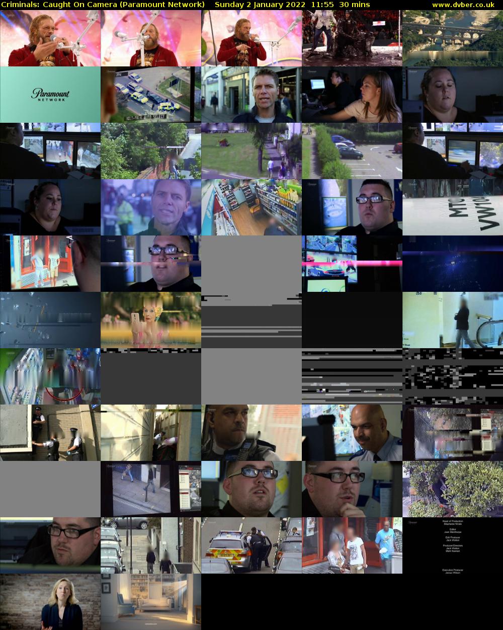 Criminals: Caught On Camera (Paramount Network) Sunday 2 January 2022 11:55 - 12:25